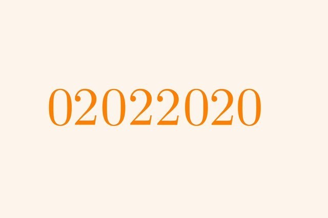 Palindrome date - 02022020