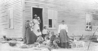 African American people in Seneca Village. NY