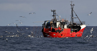 A fishing trawler