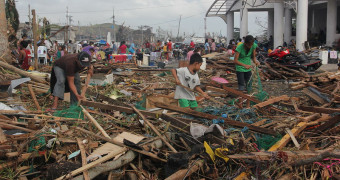 Destruction from hurricane